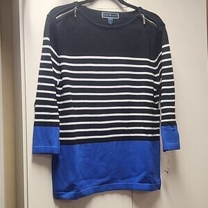 NWT 100% cotton Karen Scott Sweater Size L (PP4)